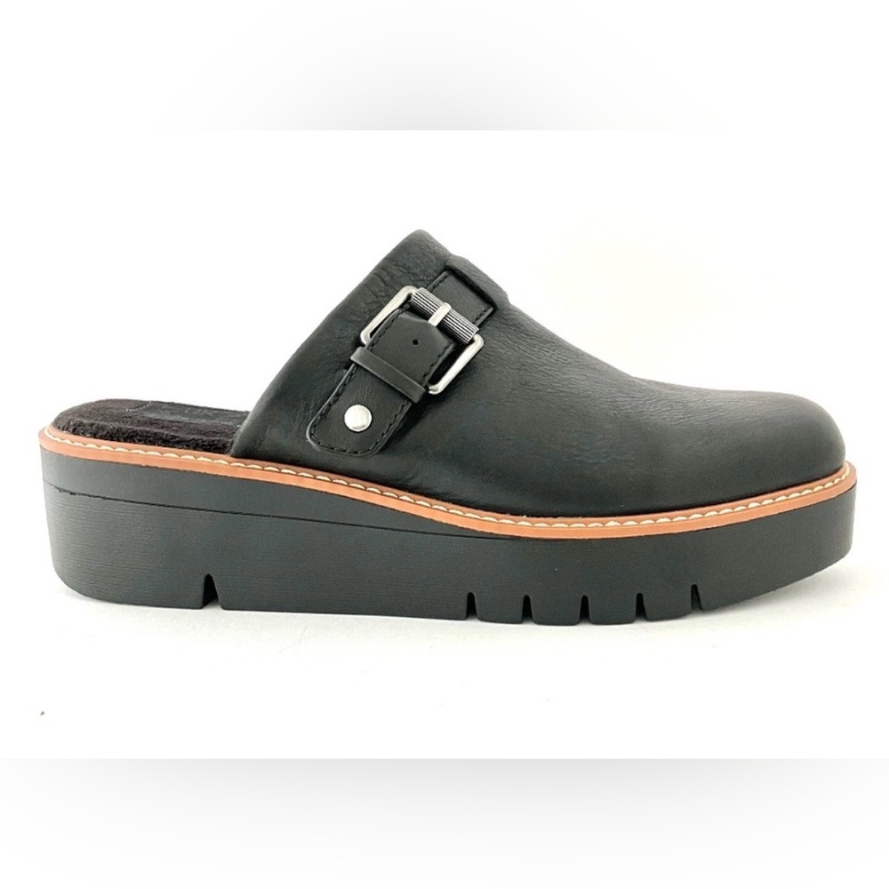 Naturalizer Wayde leather women’s slip on platform clogs mules 8M